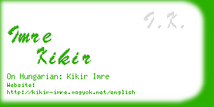 imre kikir business card